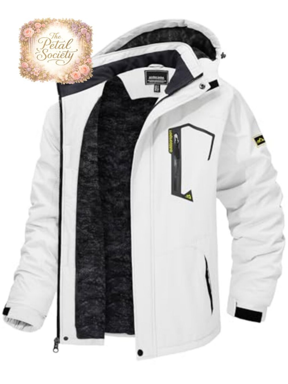 Men's Waterproof Thermal Skiing Snowboard Jacket Hooded Fleece Lined